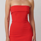 EFFIE KATS (red) MONROE GOWN strapless maxi
