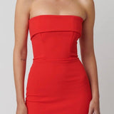 EFFIE KATS (red) MONROE GOWN strapless maxi