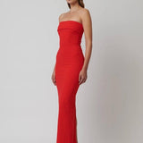 EFFIE KATS (red) MONROE GOWN strapless maxi