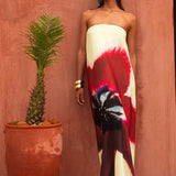 RAT AND BOA (baby yellow) Antheia Belt Strapless Maxi