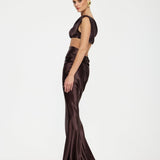 EFFIE KATS (brown) Perez silk set