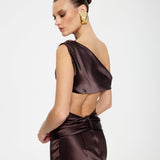 EFFIE KATS (brown) Perez silk set