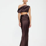 EFFIE KATS (brown) Perez silk set