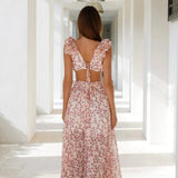 ANNE LOUISE BOUTIQUE (floral/pink) Cassini backless maxi