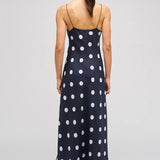 OROTON (navy/white) pattern silk slip midi