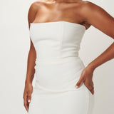 EFFIE KATS (white) Sierra strapless midi