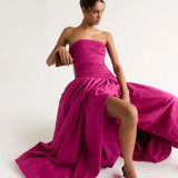AJE (magenta) Violette bubble hem maxi