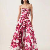 AJE (pink/white) Behold bubble hem floral maxi