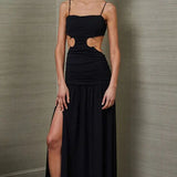 BEC AND BRIDGE (black) Minx silver hardwear / backless and leg split