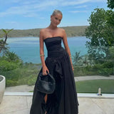 AJE (black) Violette bubble hem maxi