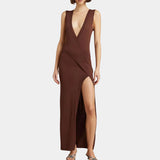 BEC AND BRIDGE (brown) Janet knit midi