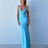 MANNING CARTELL (sky blue) Time to Shine silk slip gown
