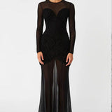 MISHA (black) Talitha mesh maxi