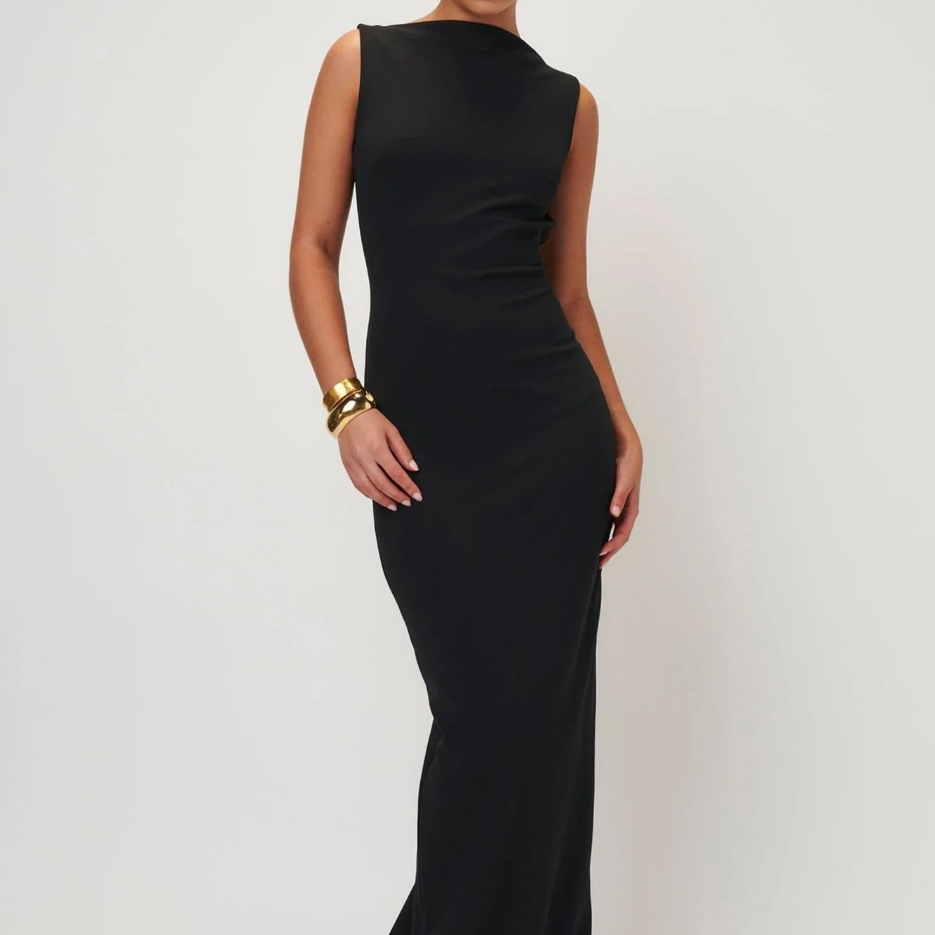 EFFIE KATS (black) Verona high neck gown