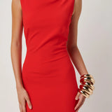 EFFIE KATS (red) Verona high neck gown