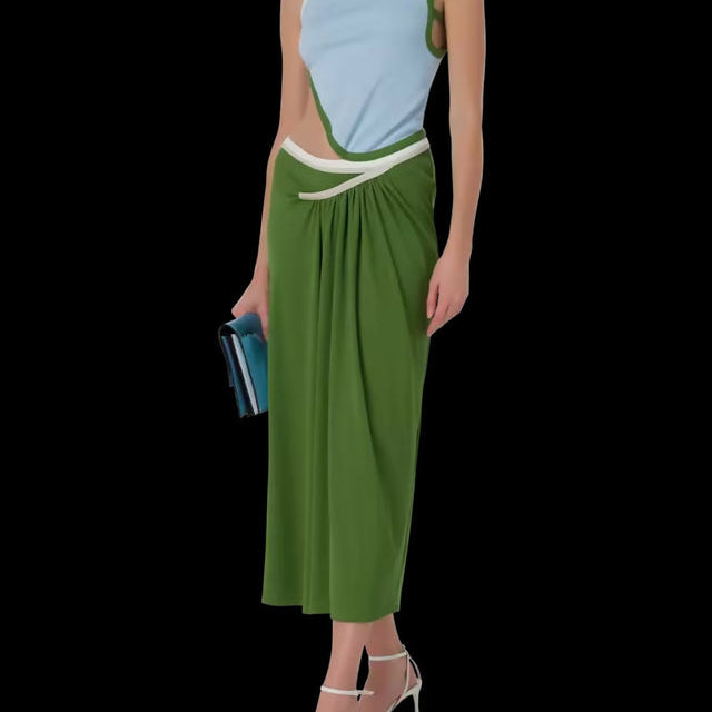 CHRISTOPHER ESBER (blue/green) Compact Rib Traced Multibind Tank dress